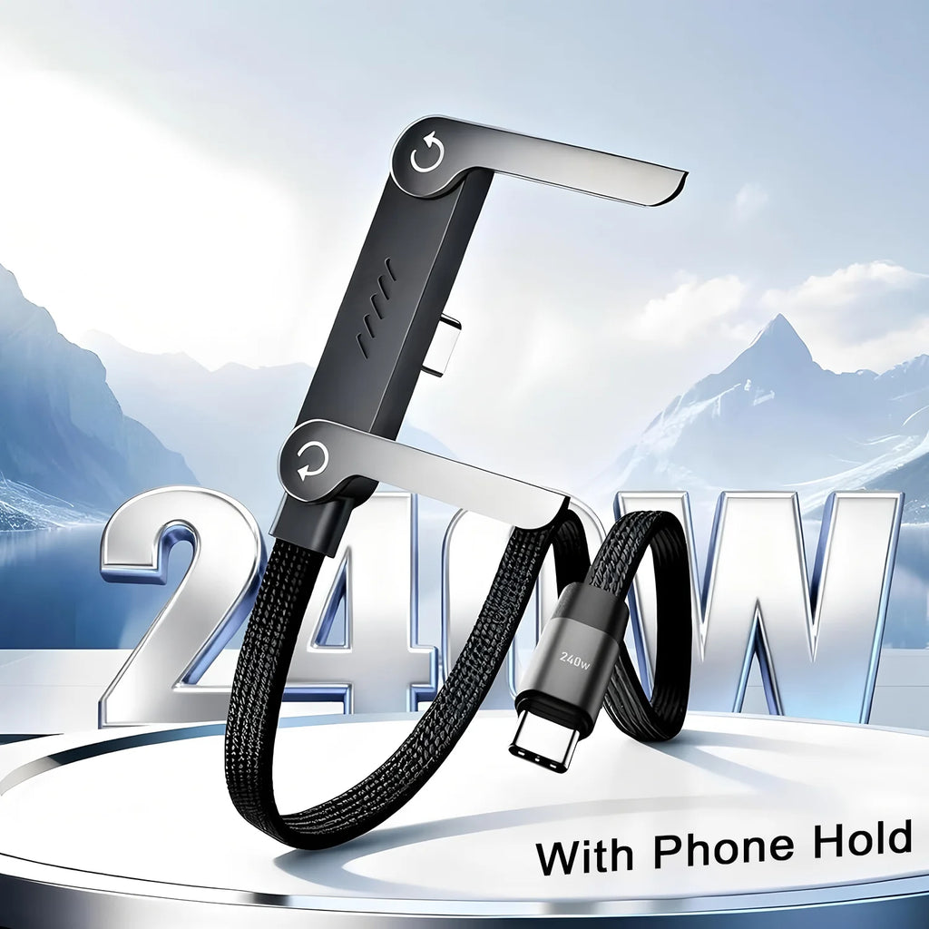 240W USB-C Fast Charging Cable for iPhone and Android