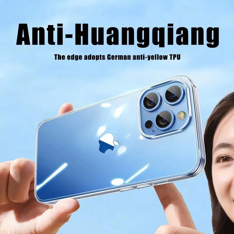 Ultra-thin clear silicone case for iPhone 11, 12, 13, 14 and 15 (includes Pro, Pro Max, Plus and Mini versions)