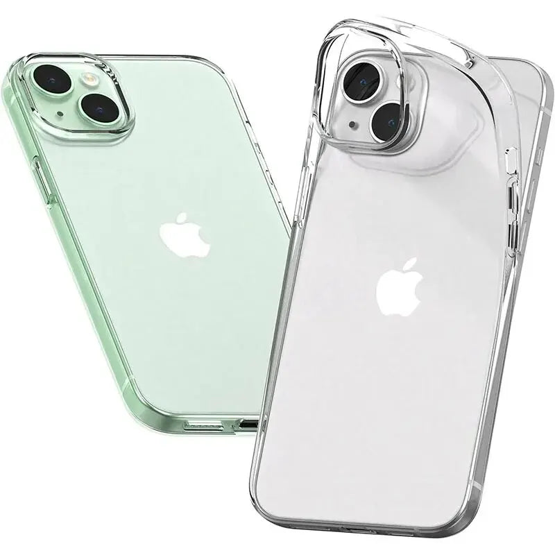 Ultra-thin clear silicone case for iPhone 11, 12, 13, 14 and 15 (includes Pro, Pro Max, Plus and Mini versions)