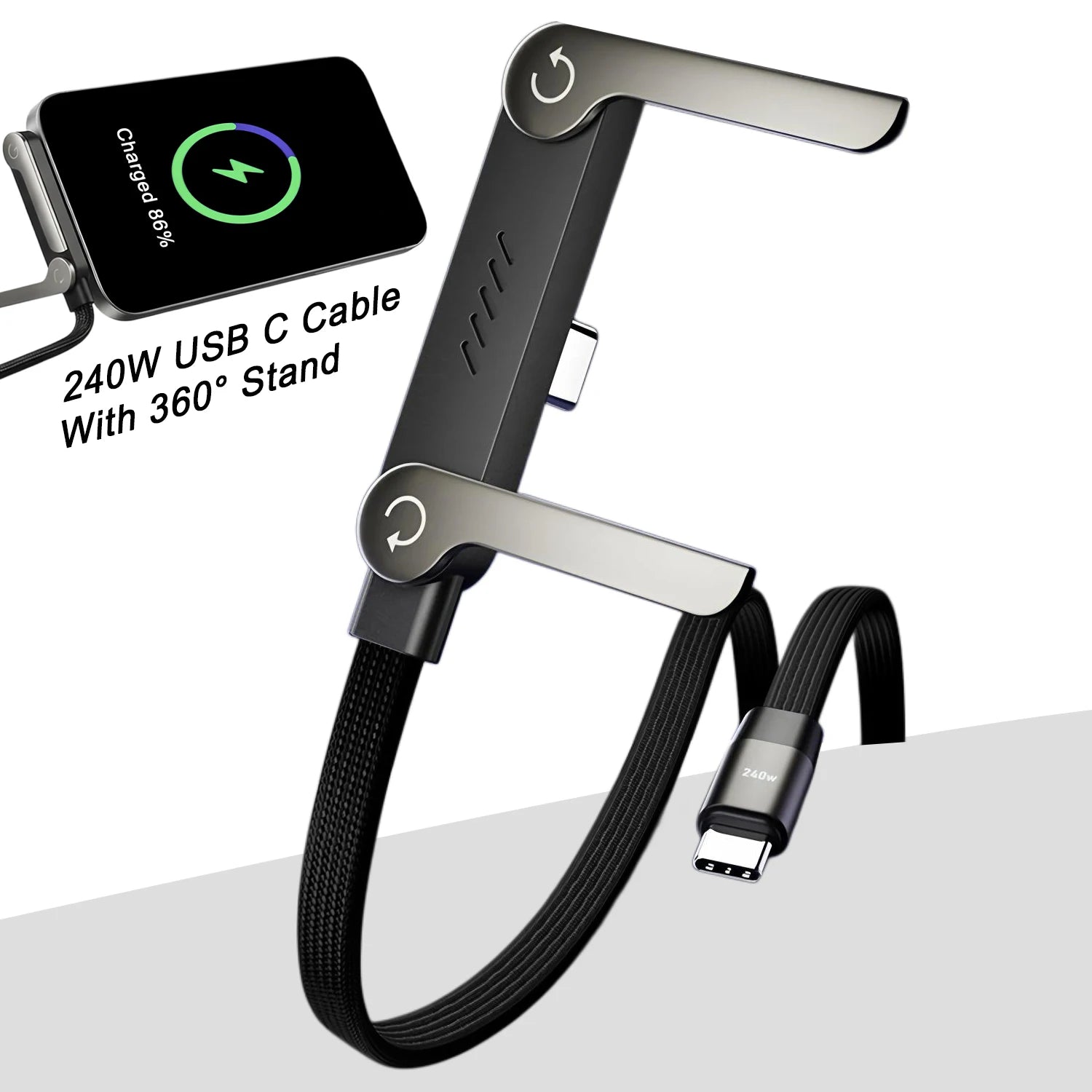 240W USB-C Fast Charging Cable for iPhone and Android