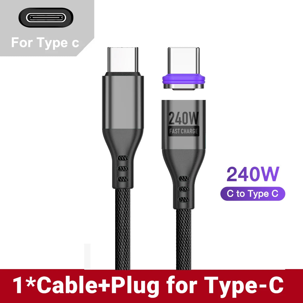 AUFU Magnetic USB-C Cable 5A – 240W Fast Charging