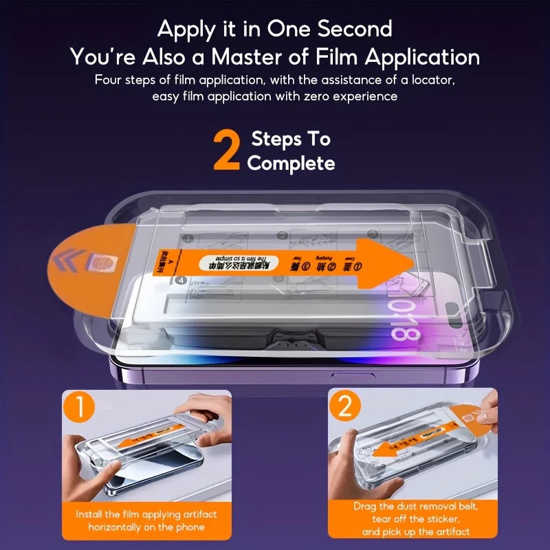 HD Tempered Glass Screen Protector for iPhone 17, 16, 15, 14, 13, 12, 11 Series – Anti-Scratch Protective Film