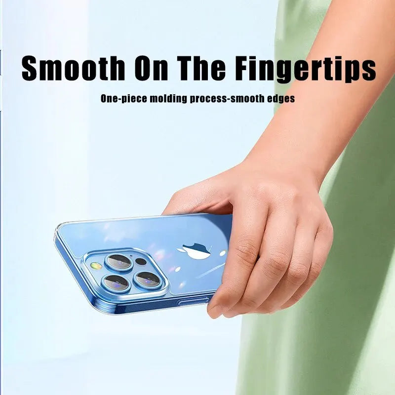 Ultra-thin clear silicone case for iPhone 11, 12, 13, 14 and 15 (includes Pro, Pro Max, Plus and Mini versions)