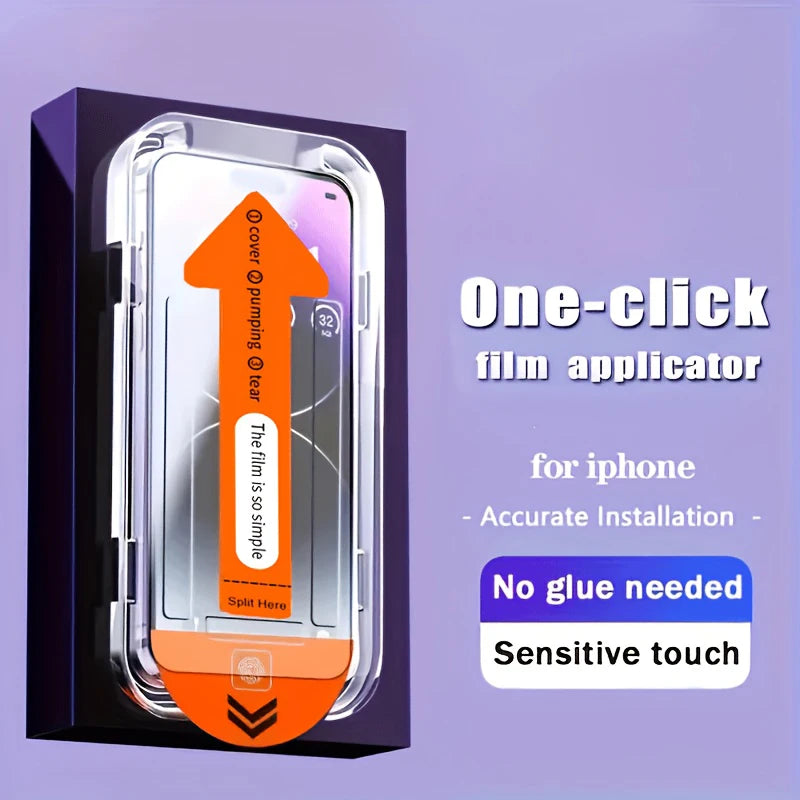 HD Tempered Glass Screen Protector for iPhone 17, 16, 15, 14, 13, 12, 11 Series – Anti-Scratch Protective Film